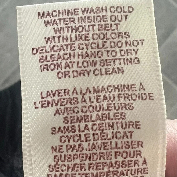 Autres Filles Women’s Pull On Wide Leg Cropped Pants Size Large Black Rope Belt - Picture 10 of 10